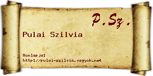 Pulai Szilvia névjegykártya